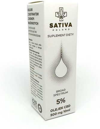 Sativa Poland Olejek Cbd 5% 500Mg 10ml