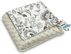 Zdjęcie Sensillo Koc Minky Niemowlęcy Szary Folk 75X100 - Dębica