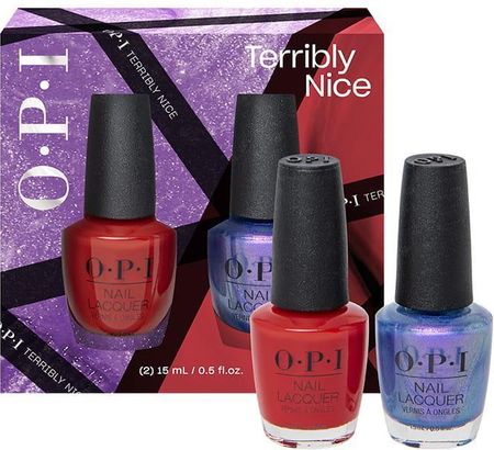 Opi Nail Lacquer Terribly Nice Zestaw Upominkowy Do Paznokci Rebel With A Clause 2 Szt.
