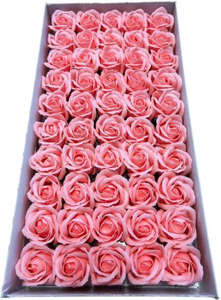 Róże Mydlane Łososiowy 50sztuk Kwiaty Sztuczne Dekoracje Na Prezent DIY