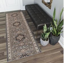 Zdjęcie Chodnik klasyczny Colorino 00.468a gray szer. 100 cm kwiatowy na metry gęsty obszyty (1szt = 1mb) - Namysłów