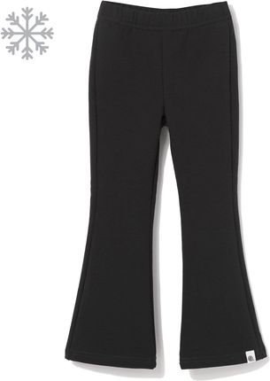 Bawełniane legginsy rozszerzane ocieplane, czarne