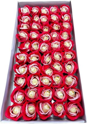 Róże Mydlane Dwukolorowe Wzór18 50sztuk Kwiaty Sztuczne Dekoracje Na Prezent DIY Bukiet Kompozycja