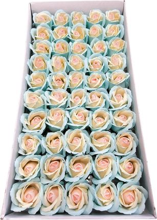 Róże Mydlane Dwukolorowe Wzór19 50sztuk Kwiaty Sztuczne Dekoracje Na Prezent DIY Bukiet Kompozycja