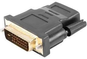 Lanberg AD-0010-BK (HDMI F - DVI-D (24+1) M; kolor czarny) (AD0010BK)