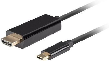 Lanberg USB-C(M)-> HDMI(M)1M 4K 60HZ czarny (CACMHD10CU0010BK)