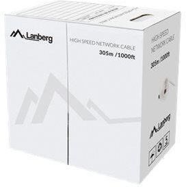 Lanberg LAN cable UTP cat.5e 305m black solid CU fluke (LCU512CU0305BK)