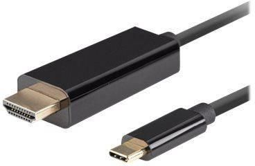 Lanberg USB-C M ->HDMI M 1.8m 4K 60Hz czarny (CACMHD10CU0018BK)