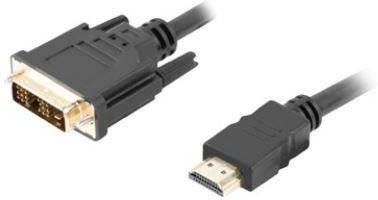 Lanberg HDMI(M)-DVI-D(M) CA-HDDV-10CC-0018-BK 1.8 M czarny (CAHDDV10CC0018BK)