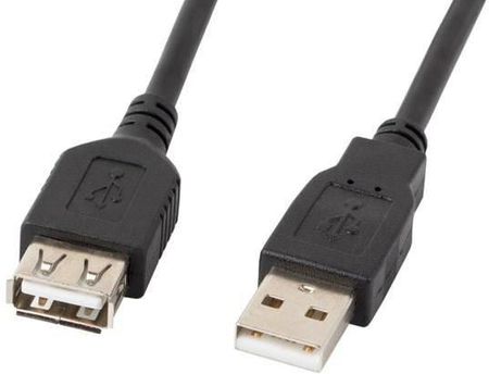 Lanberg CA-USBE-10CC-0018-BK (USB 2.0 M - USB 2.0 F; 1,8m; kolor czarny) (CAUSBE10CC0018BK)