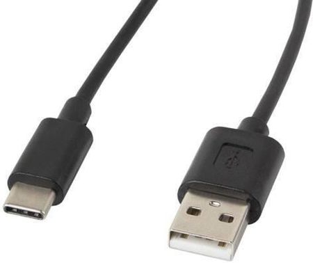 Lanberg CA-USBO-10CC-0018-BK (USB 2.0 typu A M - USB typu C M; 1,8m; kolor czarny) (CAUSBO10CC0018BK)