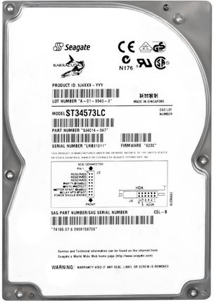 Dell Seagate 4.5GB 7.2K Scsi 80-PIN 3.5'' (ST34573LC)