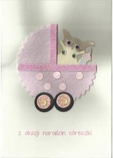 Zdjęcie Paw Decor Collection Karnet Z Okazji Narodzin Dziecka Córeczki I Koperta - Ostroróg