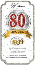 Zdjęcie Passion Cards Karnet Urodzinowy W Dniu 80 Urodzin Brokatowy - Czempiń