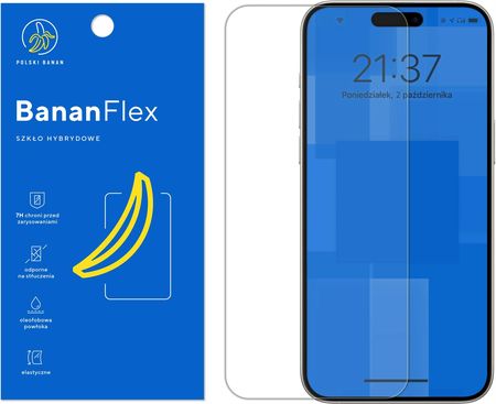 Polski Banan Szkło Hybrydowe 7H Bananflex Do Apple Iphone 15 Pro Max