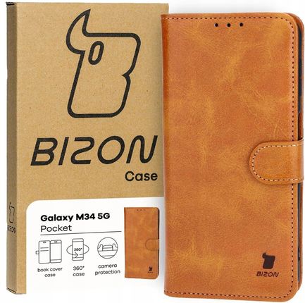 Bizon Etui Case Pocket Do Samsung Galaxy M34 5G Brązowe