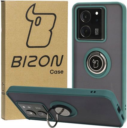 Bizon Etui Case Hybrid Ring Do Xiaomi 13T Pro Ciemnozielone