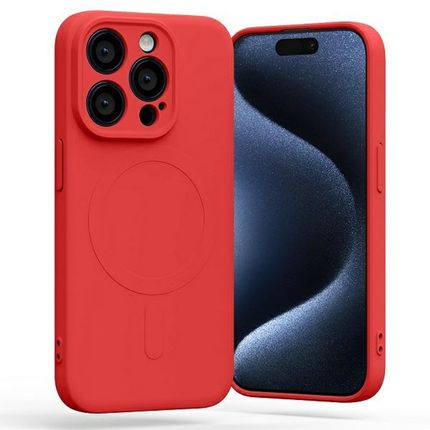Mercury Magsafe Semi Silicone Iphone 15 Pro 6 1" Czerwony Red