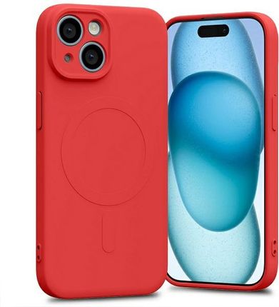 Mercury Magsafe Semi Silicone Iphone 15 14 13 6 1" Czerwony Red