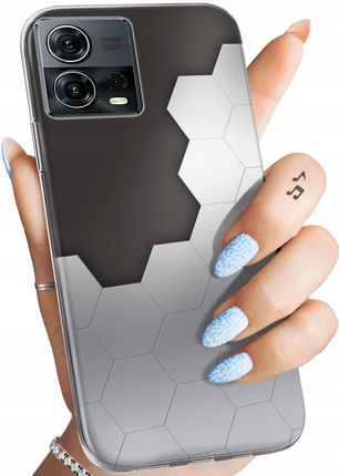 Hello Case Etui Do Motorola Moto S30 Pro 5G Edge 30 Fusion Szare Metallic Grey