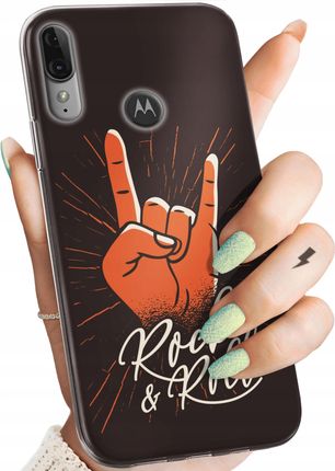 Hello Case Etui Do Motorola Moto E6 Plus Rockowe Rock And Roll Gitara Punk