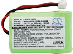 Cameron Sino France Telecom Amarys 265 Nr800D01H3C120 500Mah 1 80Wh Ni Mh 3 6V (CSSTK265CL)