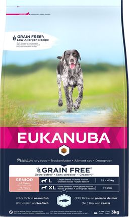 Eukanuba Grain Free Ryba Oceaniczna dla starszych psów dużych ras 3kg