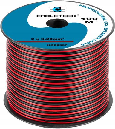 Cabletech 30M Głośnikowy 2X0,20Mm Cca Solidny Hq