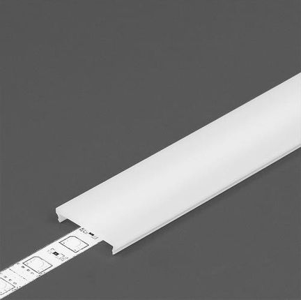 Klosz zatrzaskowy "C6" mleczny do profili aluminiowych LED - 2mb
