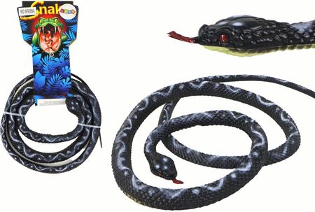 Leantoys Sztuczny Gumowy Wąż Koralowy Czarny Pvc