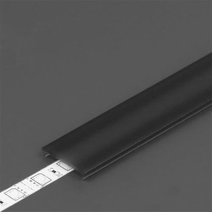 Klosz zatrzaskowy "C6" czarny do profili aluminiowych LED - 2mb
