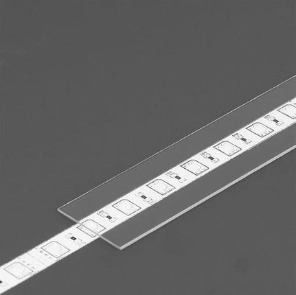 Klosz wsuwany "A6" transparentny do profili aluminiowych LED - 2mb