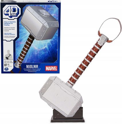 Spin Master Thor Młot Mjolnir Puzzle 3D Duży Model Marvel 4D Build 54Cm 87El.