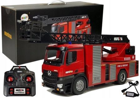 Lean Toys Duży Zdalnie Sterowany Samochód Rc Straż Pożarna Obrotowa Drabina Nadajnik
