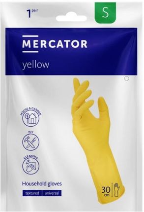 Mercator Yellow Ochronne I Gospodarcze Rękawice Lateksowe Rozm. S, 2Szt.