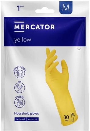 Mercator Yellow Ochronne I Gospodarcze Rękawice Lateksowe Rozm. M, 2Szt.