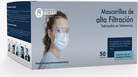 Bejar Surgical Masks 50szt. - Czarne Maseczki Ochronne IIr