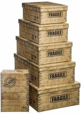 Zestaw 6 pudełek Fragile