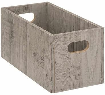 Pudełko do regału 15x31cm drewniane  szare