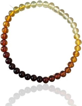 Ankabizuteria.Pl Bransoletka Z Naturalnym Bursztynem Cieniowane Kulki