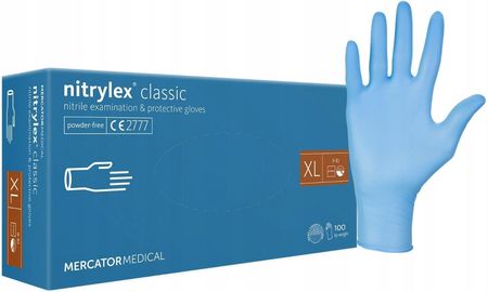Nitrylex Classic Rękawiczki Nitrylowe Roz. Xl 100szt. Niebieskie