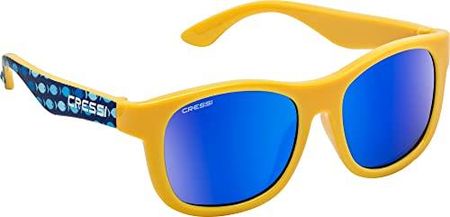 Cressi Unisex-Youth Teddy Sunglasses Okulary przeciwsłoneczne Junior ,Waves/Lustrzany Obiektyw Niebieski ,Jeden rozmiar ,XDB100432