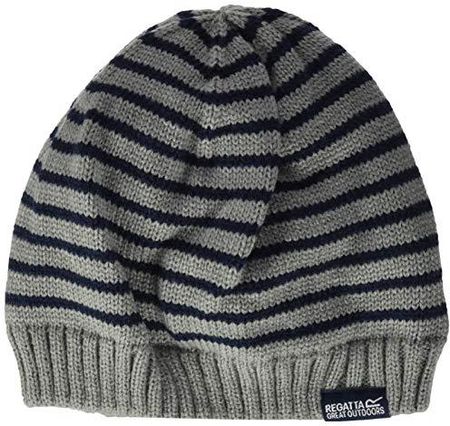 Regatta Unisex dziecięce nakrycie głowy Tarley Hat Acrylic Knit z poliestrową wyściółką polarową wielokolorowa Rockgrey/granatowy 4-6