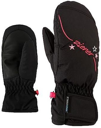 Ziener Lulana AS MITTEN GIRLS glove junior rękawiczki narciarskie, czarne, 4,5 (S)