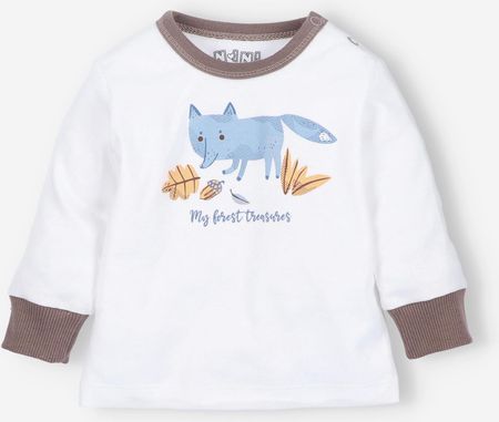 Bluzka niemowlęca SKARBY JESIENI z bawełny organicznej dla chłopca