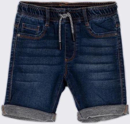 Krótkie spodenki granatowe jeansowe wiązane w pasie
