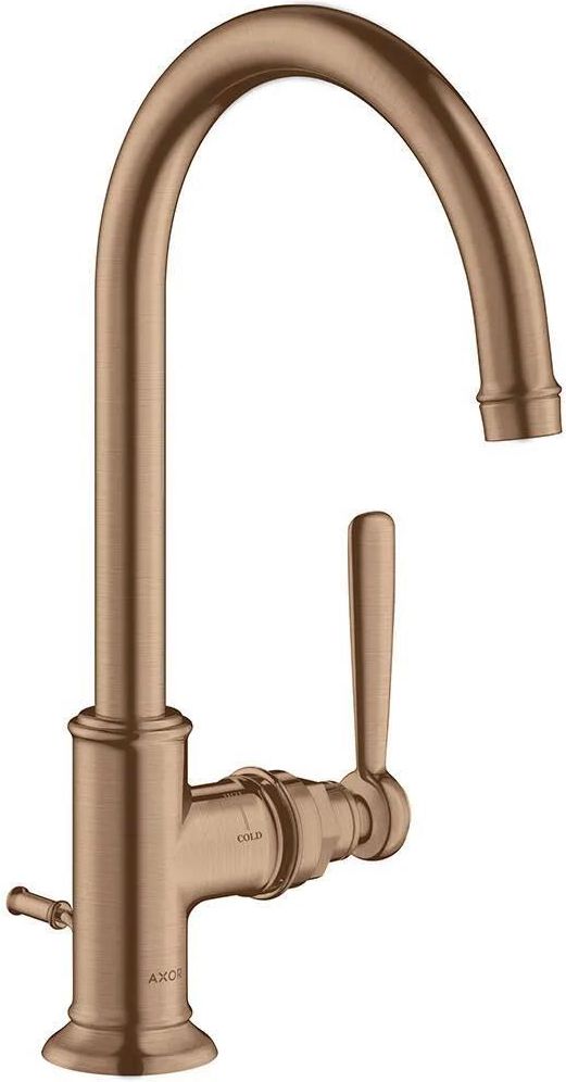 Bateria Hansgrohe Axor Montreux Czerwone Z Oto Szczotkowane