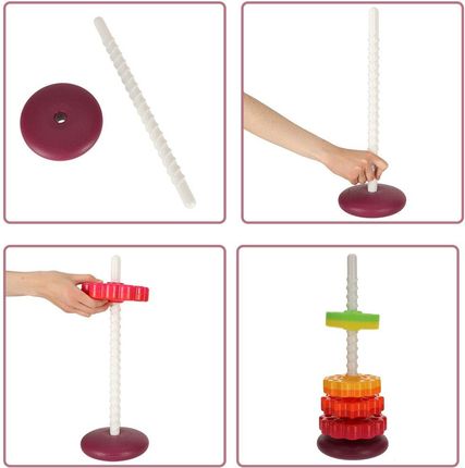 Wieża tęczowa piramida koła zębate spirala do układania - Ceny i