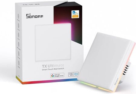 Sonoff TX Ultimate dotykowy włącznik światła sterowany Wi-Fi podświetlanie RGB, wykrywanie gestów, obsługa scen