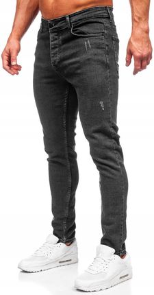 Spodnie Jeansowe Męskie Regular Fit Czarne 6112 DENLEY_32/M